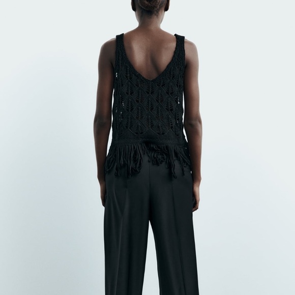 FRINGED KNIT TOP - Picture 6 of 9